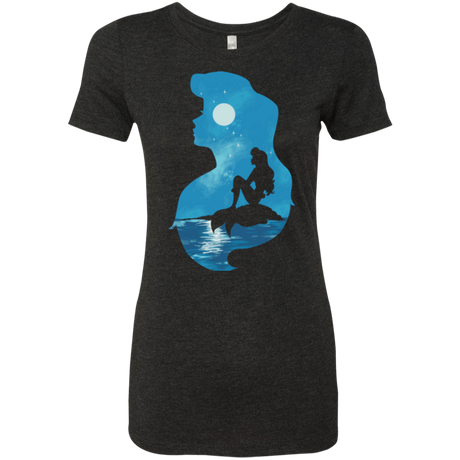 T-Shirts Vintage Black / S Mermaid Portrait Women's Triblend T-Shirt