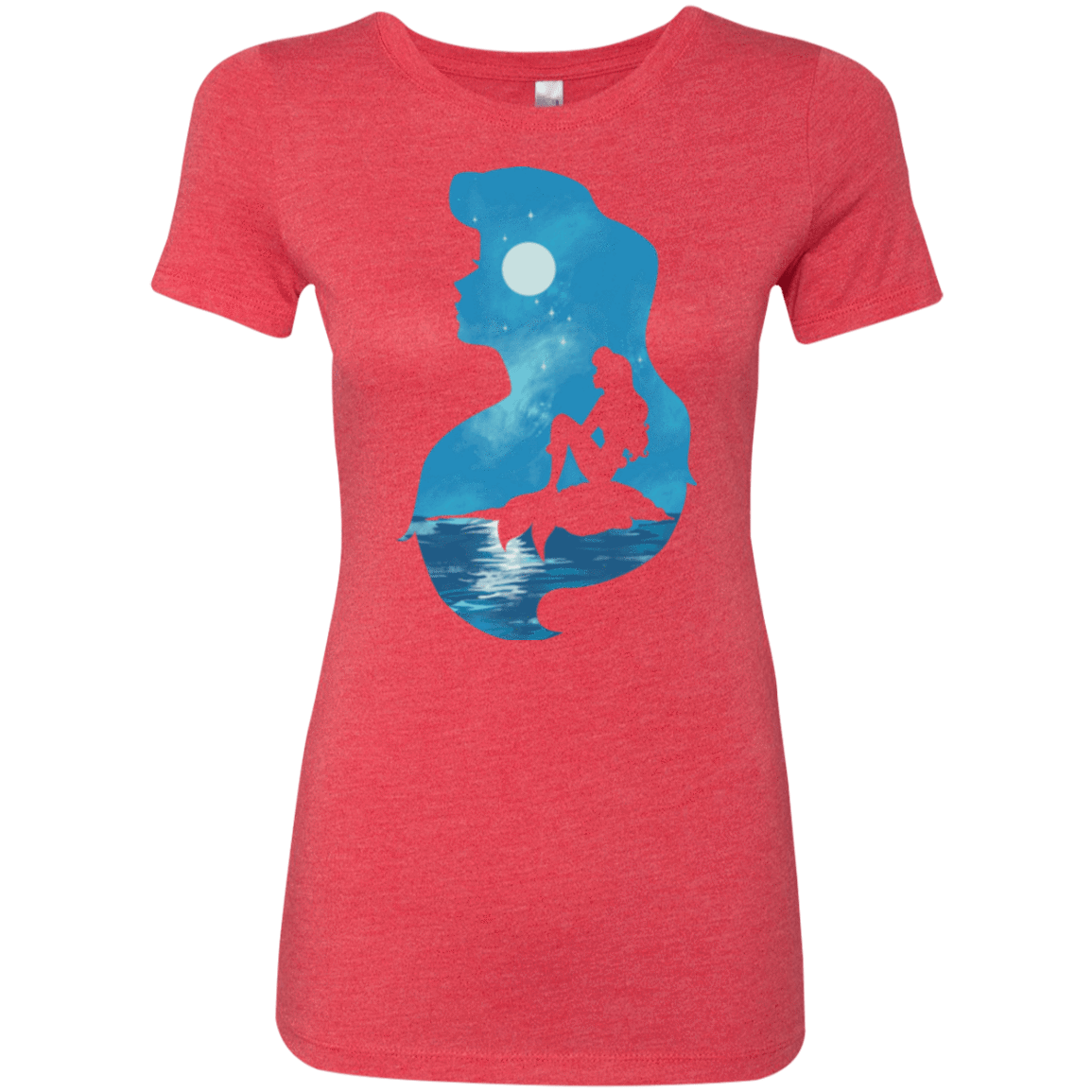 T-Shirts Vintage Red / S Mermaid Portrait Women's Triblend T-Shirt