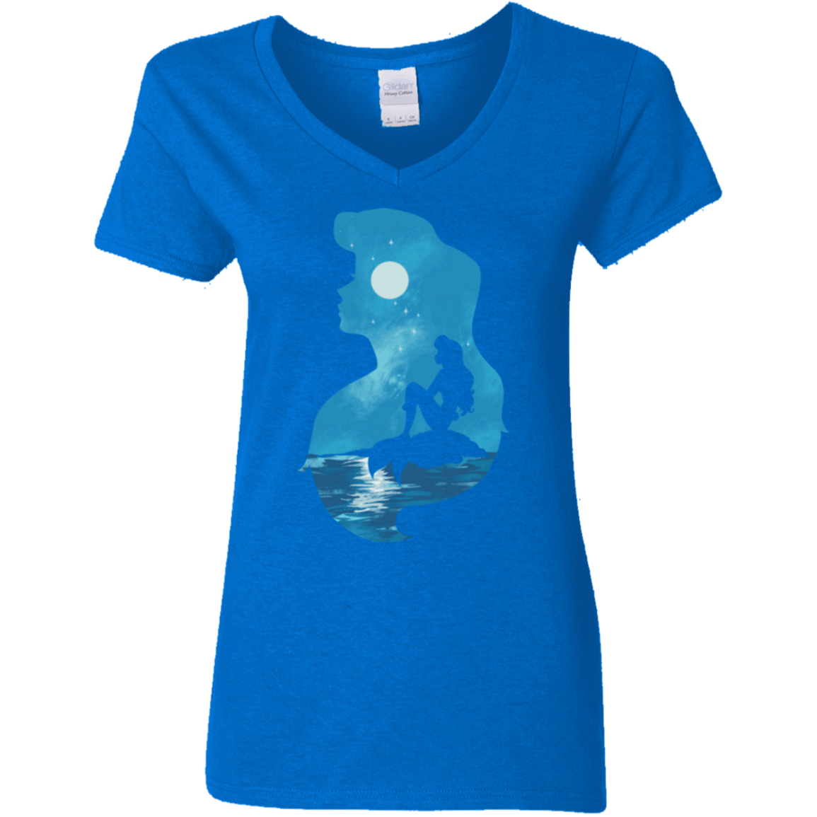 T-Shirts Royal / S Mermaid Portrait Women's V-Neck T-Shirt