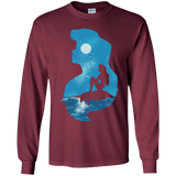 T-Shirts Maroon / YS Mermaid Portrait Youth Long Sleeve T-Shirt