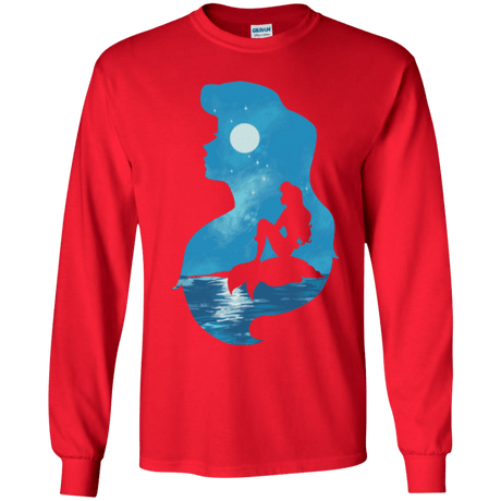 T-Shirts Red / YS Mermaid Portrait Youth Long Sleeve T-Shirt