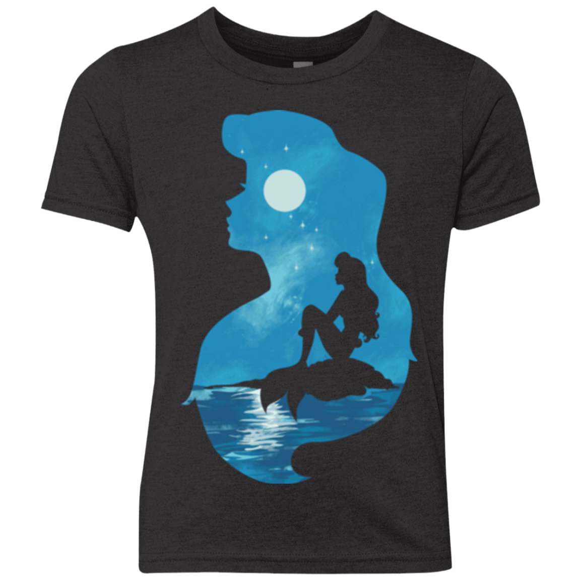 T-Shirts Vintage Black / YXS Mermaid Portrait Youth Triblend T-Shirt