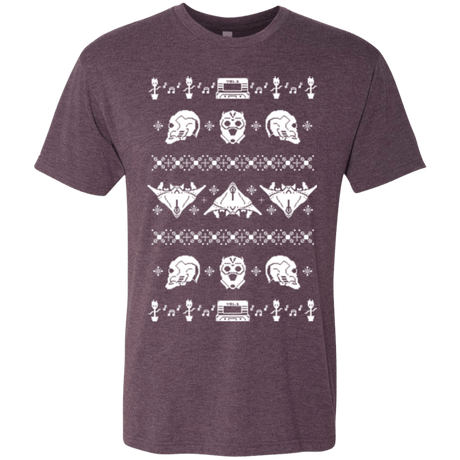 T-Shirts Vintage Purple / Small Merry Christmas A-Holes 2 Men's Triblend T-Shirt