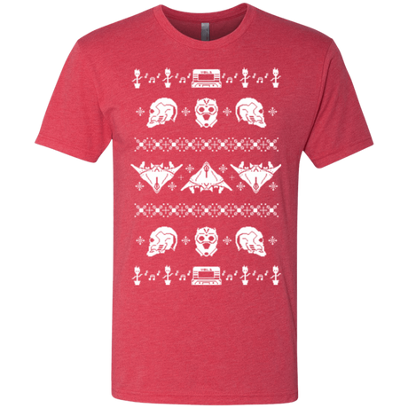 T-Shirts Vintage Red / Small Merry Christmas A-Holes 2 Men's Triblend T-Shirt