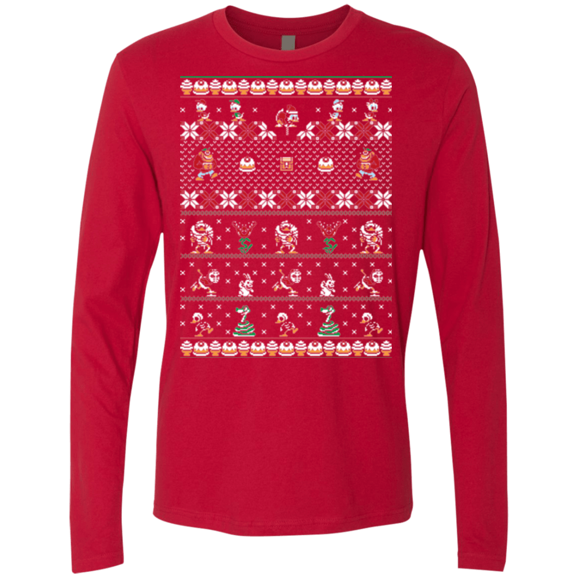 T-Shirts Red / Small Merry Christmas Uncle Scrooge Men's Premium Long Sleeve