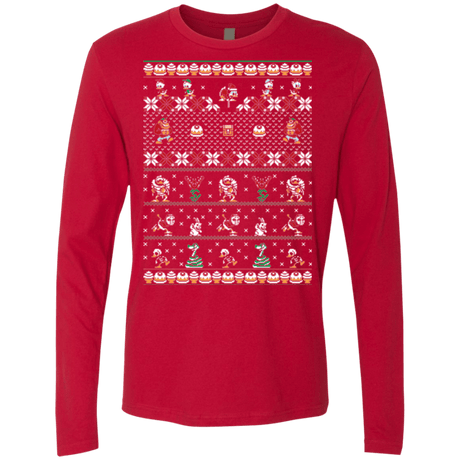 T-Shirts Red / Small Merry Christmas Uncle Scrooge Men's Premium Long Sleeve