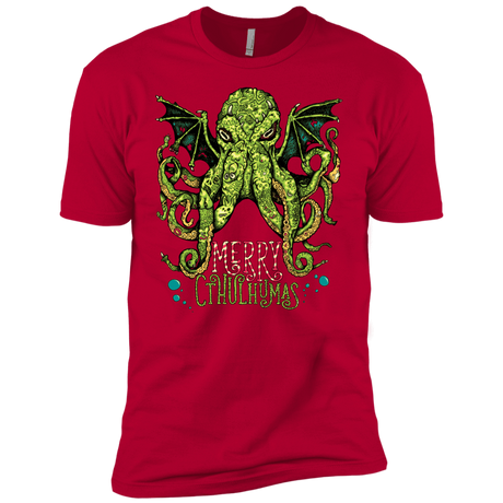 T-Shirts Red / YXS Merry Cthulhumas Boys Premium T-Shirt