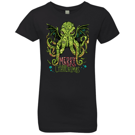 T-Shirts Black / YXS Merry Cthulhumas Girls Premium T-Shirt