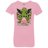 T-Shirts Light Pink / YXS Merry Cthulhumas Girls Premium T-Shirt