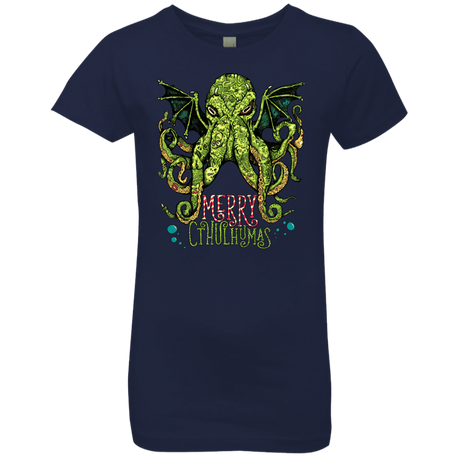 T-Shirts Midnight Navy / YXS Merry Cthulhumas Girls Premium T-Shirt