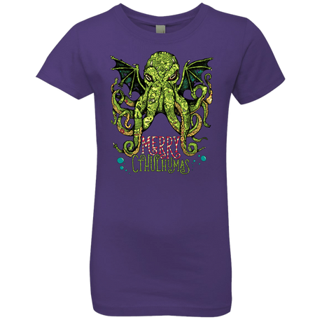 T-Shirts Purple Rush / YXS Merry Cthulhumas Girls Premium T-Shirt