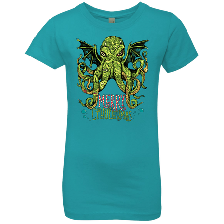 T-Shirts Tahiti Blue / YXS Merry Cthulhumas Girls Premium T-Shirt