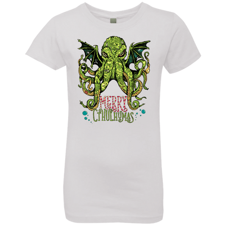 T-Shirts White / YXS Merry Cthulhumas Girls Premium T-Shirt