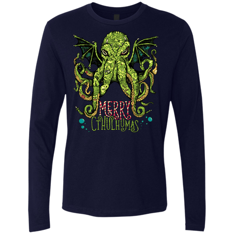 T-Shirts Midnight Navy / Small Merry Cthulhumas Men's Premium Long Sleeve