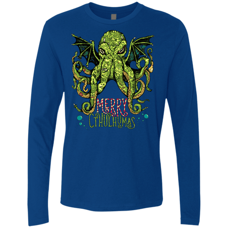 T-Shirts Royal / Small Merry Cthulhumas Men's Premium Long Sleeve