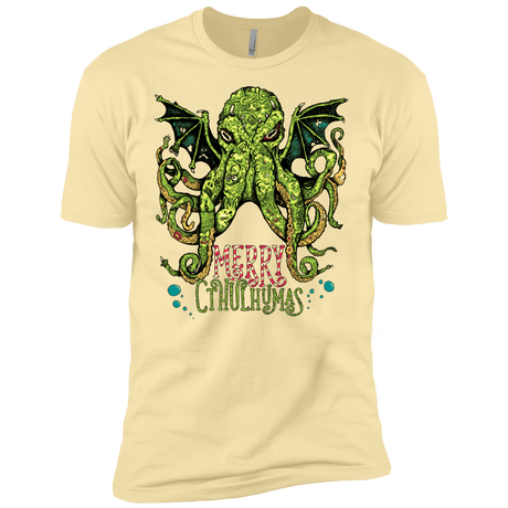 T-Shirts Banana Cream / X-Small Merry Cthulhumas Men's Premium T-Shirt