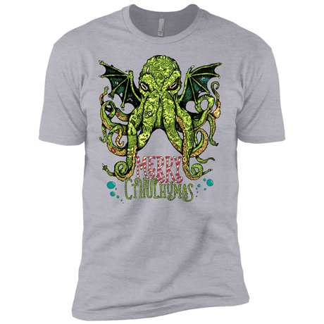 T-Shirts Heather Grey / X-Small Merry Cthulhumas Men's Premium T-Shirt