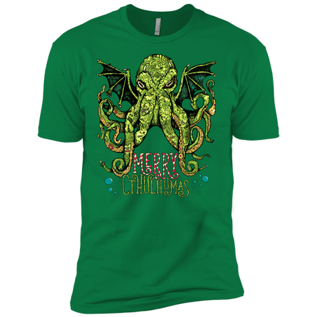 T-Shirts Kelly Green / X-Small Merry Cthulhumas Men's Premium T-Shirt