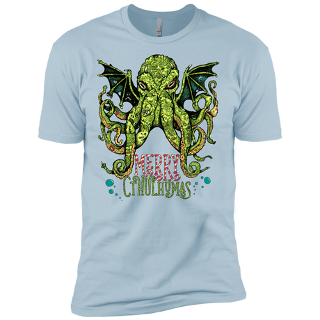 T-Shirts Light Blue / X-Small Merry Cthulhumas Men's Premium T-Shirt