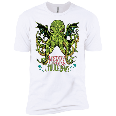 T-Shirts White / X-Small Merry Cthulhumas Men's Premium T-Shirt