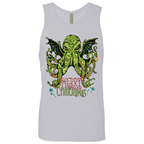 T-Shirts Heather Grey / Small Merry Cthulhumas Men's Premium Tank Top