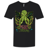 T-Shirts Black / X-Small Merry Cthulhumas Men's Premium V-Neck