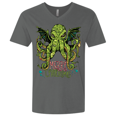 T-Shirts Heavy Metal / X-Small Merry Cthulhumas Men's Premium V-Neck