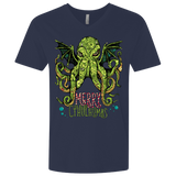 T-Shirts Midnight Navy / X-Small Merry Cthulhumas Men's Premium V-Neck