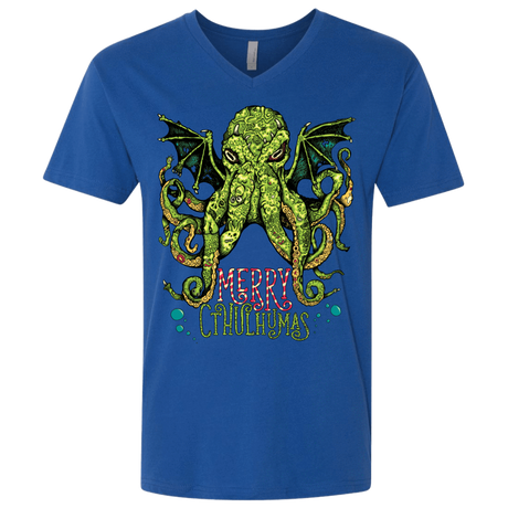 T-Shirts Royal / X-Small Merry Cthulhumas Men's Premium V-Neck