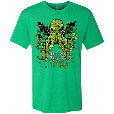 T-Shirts Envy / Small Merry Cthulhumas Men's Triblend T-Shirt