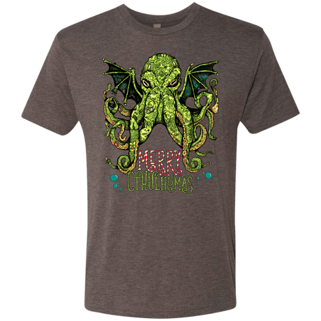 T-Shirts Macchiato / Small Merry Cthulhumas Men's Triblend T-Shirt