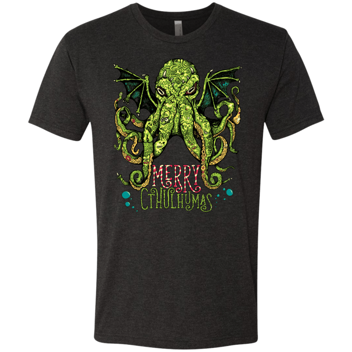 T-Shirts Vintage Black / Small Merry Cthulhumas Men's Triblend T-Shirt