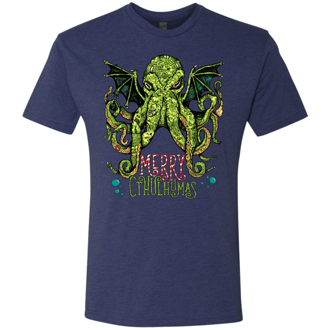 T-Shirts Vintage Navy / Small Merry Cthulhumas Men's Triblend T-Shirt
