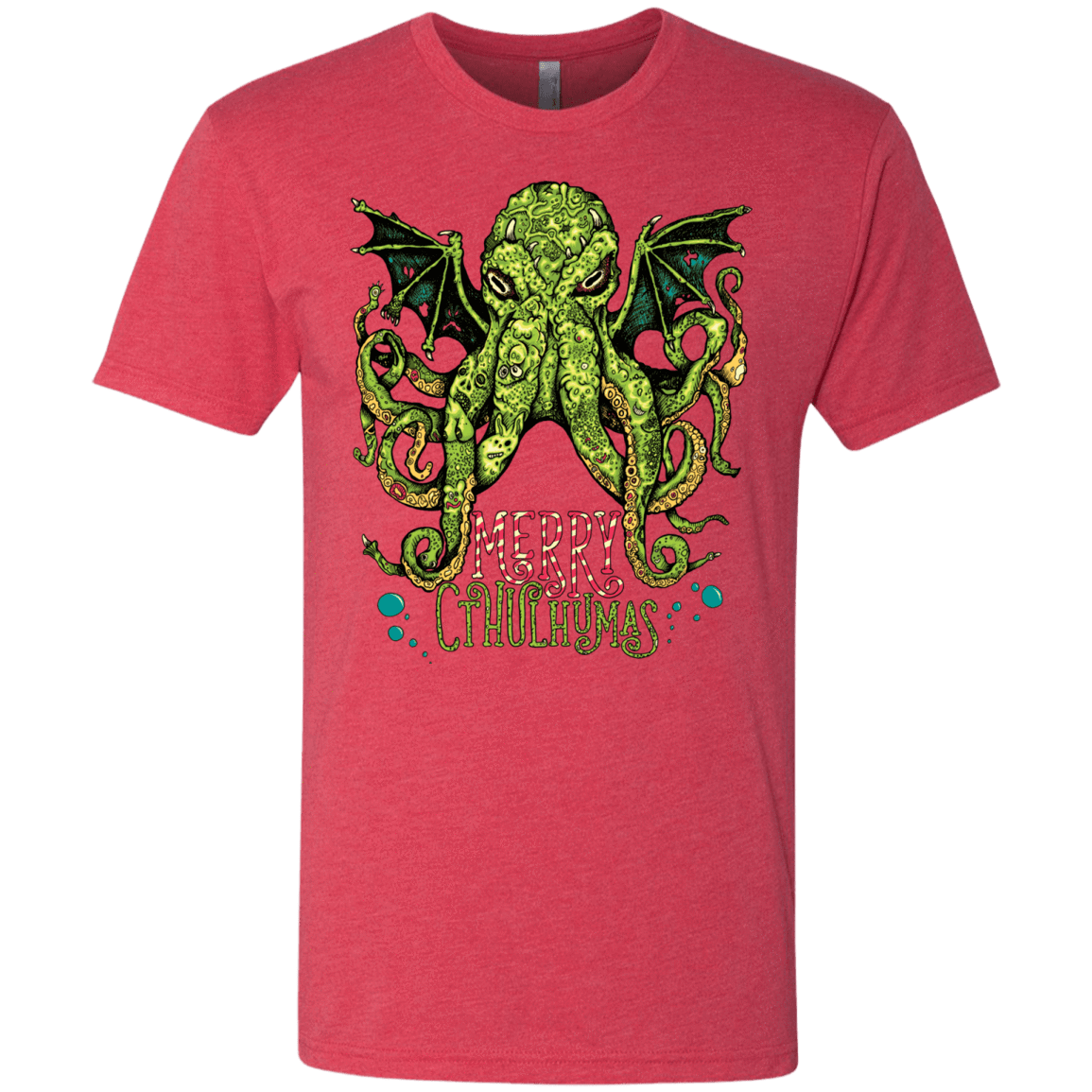 T-Shirts Vintage Red / Small Merry Cthulhumas Men's Triblend T-Shirt