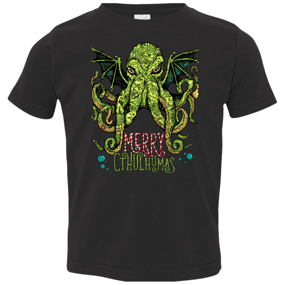 T-Shirts Black / 2T Merry Cthulhumas Toddler Premium T-Shirt