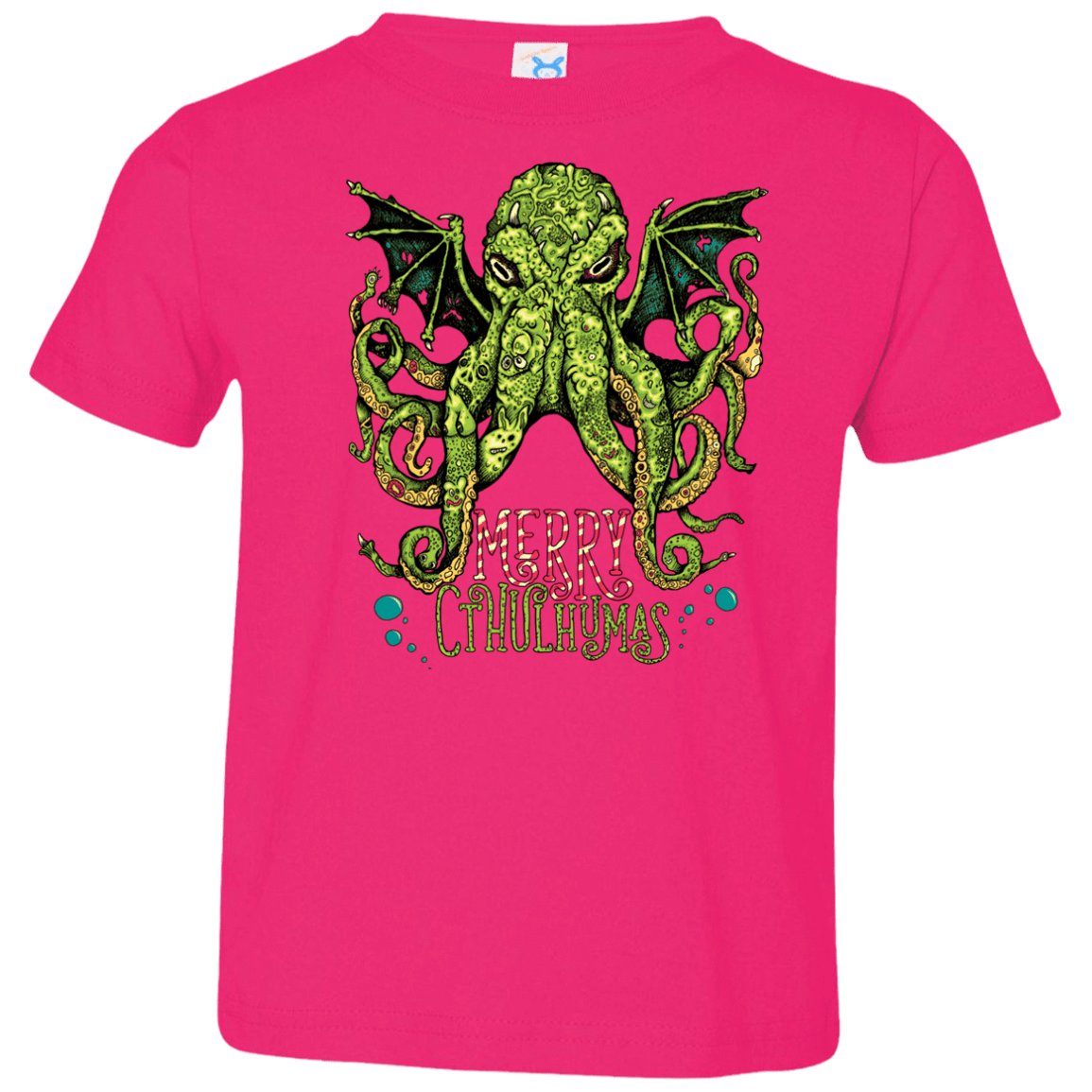 T-Shirts Hot Pink / 2T Merry Cthulhumas Toddler Premium T-Shirt