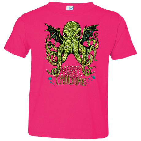 T-Shirts Hot Pink / 2T Merry Cthulhumas Toddler Premium T-Shirt