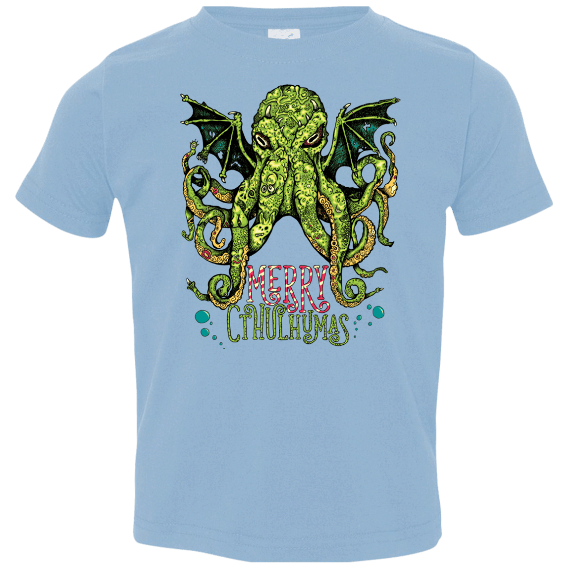 T-Shirts Light Blue / 2T Merry Cthulhumas Toddler Premium T-Shirt