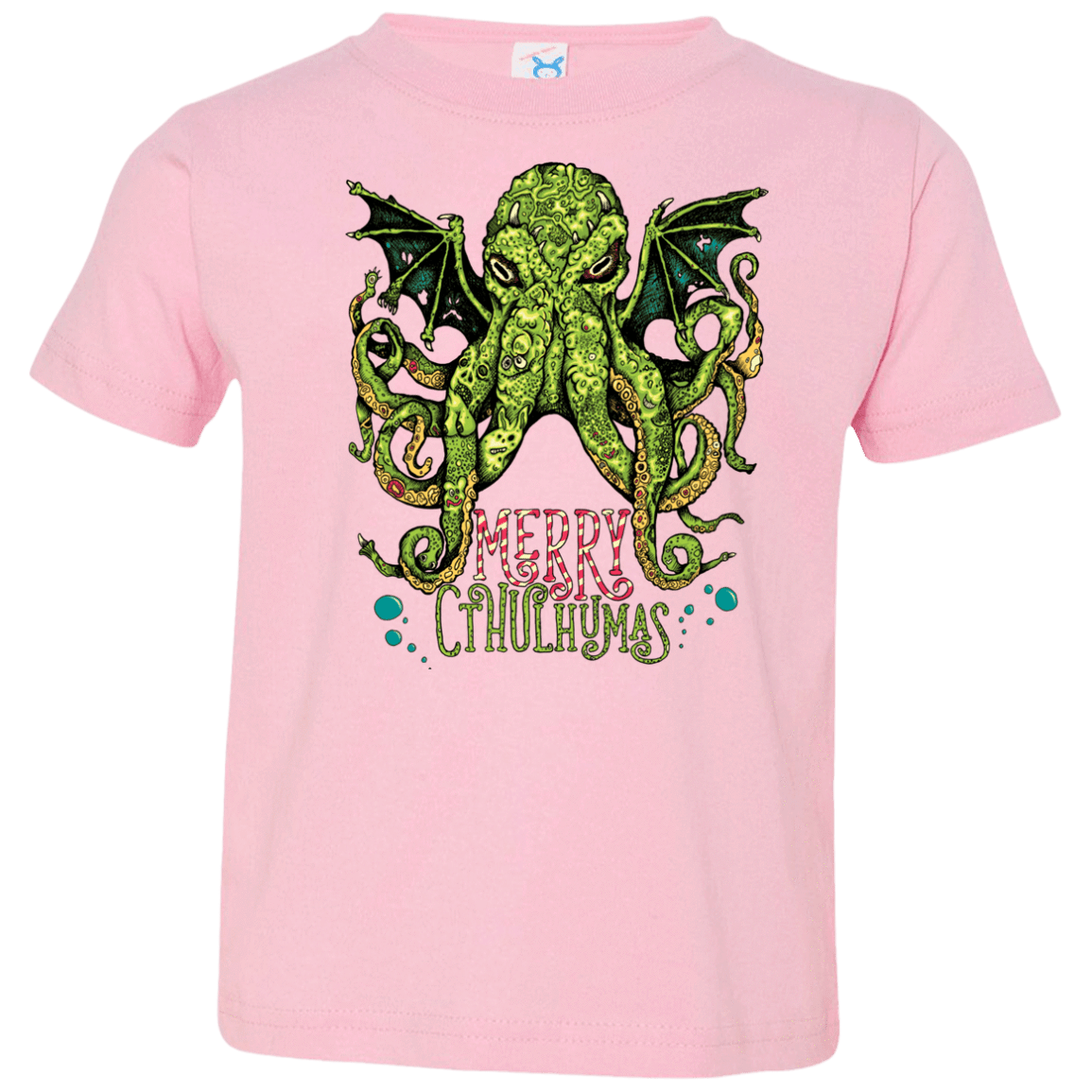 T-Shirts Pink / 2T Merry Cthulhumas Toddler Premium T-Shirt