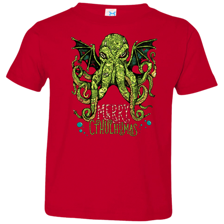 T-Shirts Red / 2T Merry Cthulhumas Toddler Premium T-Shirt