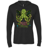 T-Shirts Vintage Black / X-Small Merry Cthulhumas Triblend Long Sleeve Hoodie Tee