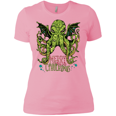T-Shirts Light Pink / X-Small Merry Cthulhumas Women's Premium T-Shirt