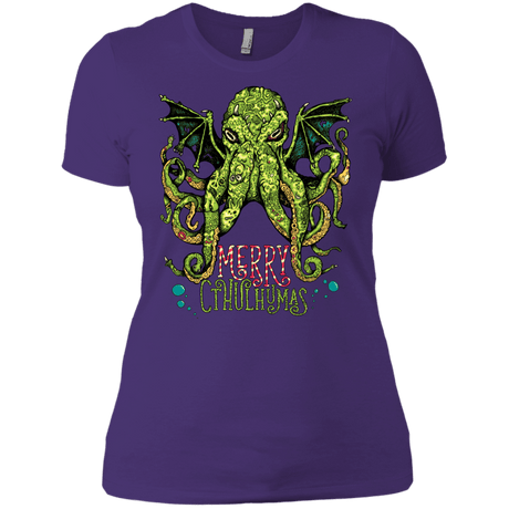 T-Shirts Purple / X-Small Merry Cthulhumas Women's Premium T-Shirt