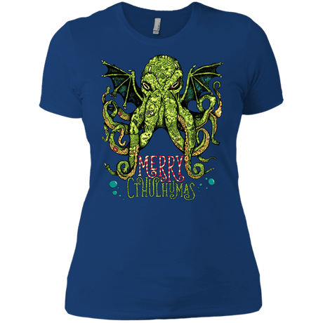T-Shirts Royal / X-Small Merry Cthulhumas Women's Premium T-Shirt
