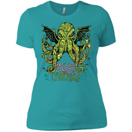 T-Shirts Tahiti Blue / X-Small Merry Cthulhumas Women's Premium T-Shirt