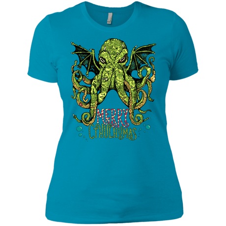 T-Shirts Turquoise / X-Small Merry Cthulhumas Women's Premium T-Shirt