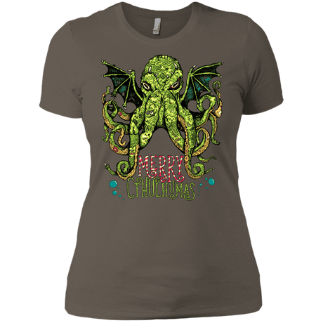 T-Shirts Warm Grey / X-Small Merry Cthulhumas Women's Premium T-Shirt