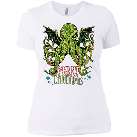 T-Shirts White / X-Small Merry Cthulhumas Women's Premium T-Shirt