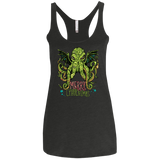 T-Shirts Vintage Black / X-Small Merry Cthulhumas Women's Triblend Racerback Tank