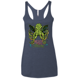 T-Shirts Vintage Navy / X-Small Merry Cthulhumas Women's Triblend Racerback Tank